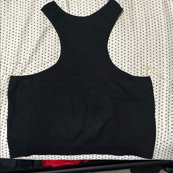 Black Racerback Crop Top - Picture 1 of 1